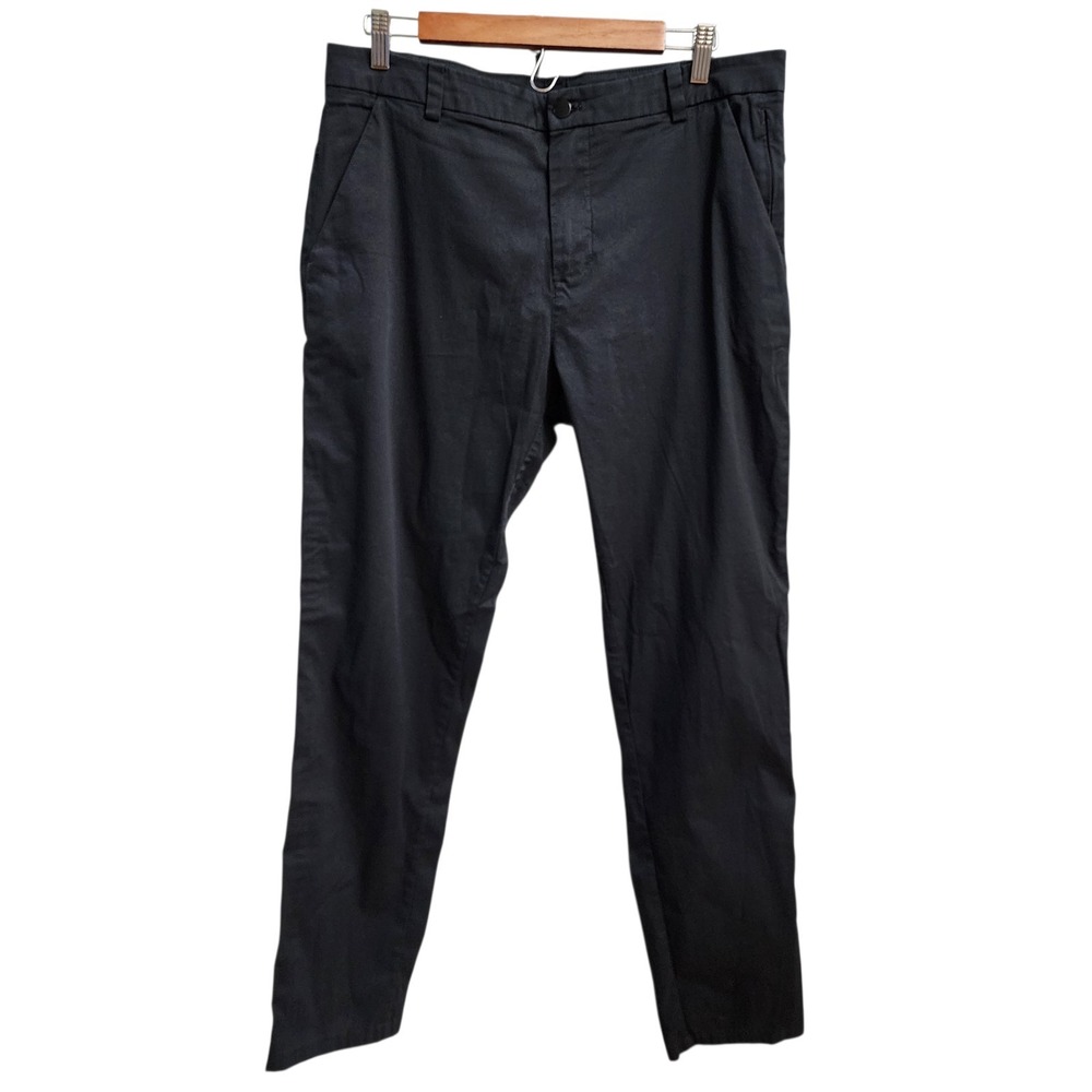 Mens Lululemon Commission Pant Classic Warpstreme 34x31 Black Tapered Golf